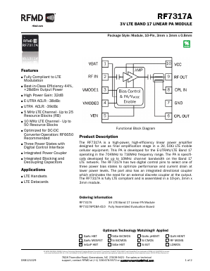 RF7317APCBA-410 Datasheet PDF RF Micro Devices