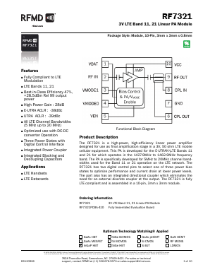 RF7321PCBA-410 Datasheet PDF RF Micro Devices
