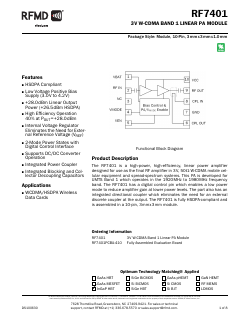 RF7401PCBA-410 Datasheet PDF RF Micro Devices