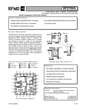 RF2705GPCBA-41X Datasheet PDF RF Micro Devices