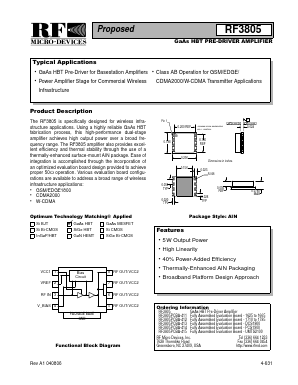 RF3805PCBA-411 Datasheet PDF RF Micro Devices