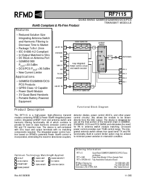 RF7115 Datasheet PDF RF Micro Devices