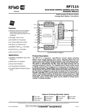 RF7115PCBA-41X Datasheet PDF RF Micro Devices