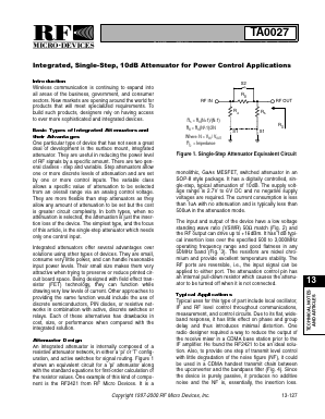 TA0027 Datasheet PDF RF Micro Devices