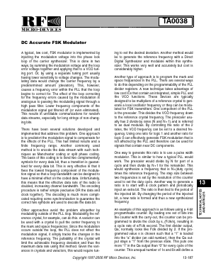 TA0038 Datasheet PDF RF Micro Devices