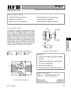 RF9957 Datasheet PDF RF Micro Devices
