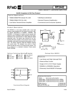 RF2442PCBA-L Datasheet PDF RF Micro Devices