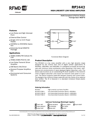 RF2442 Datasheet PDF RF Micro Devices