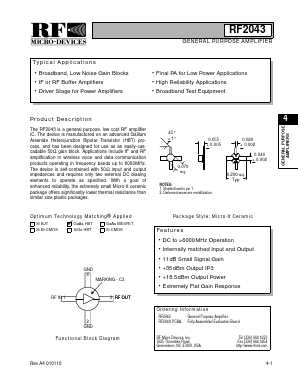 RF2043PCBA Datasheet PDF RF Micro Devices