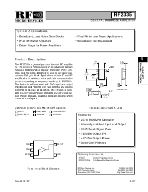 RF2335 Datasheet PDF RF Micro Devices