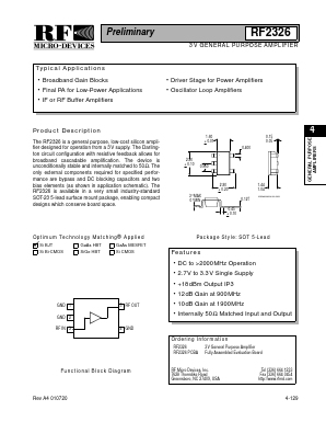 RF2326PCBA Datasheet PDF RF Micro Devices