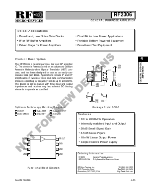 RF2306PCBA Datasheet PDF RF Micro Devices