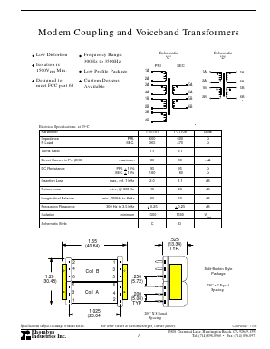T-31107 Datasheet PDF Rhombus Industries Inc.