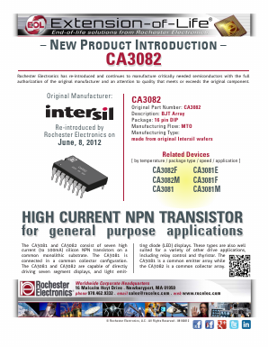 CA3081M Datasheet PDF Rochester Electronics