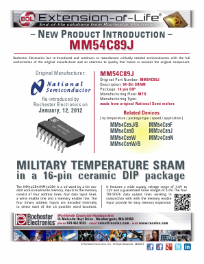 MM74C89J Datasheet PDF Rochester Electronics