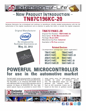 80C196KC Datasheet PDF Rochester Electronics