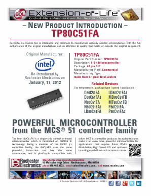 N80C51FA Datasheet PDF Rochester Electronics