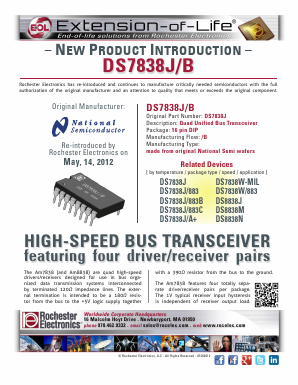 DS7838W/883 Datasheet PDF Rochester Electronics