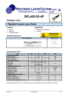 SPL405-055-4P Datasheet PDF Rochester Electronics