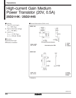 2SD2114KT146 Datasheet PDF ROHM Semiconductor