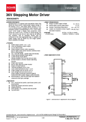 BD63620AEFV Datasheet PDF ROHM Semiconductor