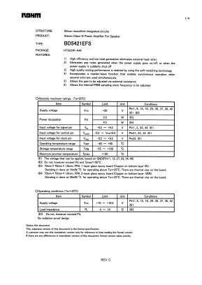 BD5421EFS Datasheet PDF ROHM Semiconductor