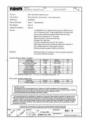 BU2500FV Datasheet PDF ROHM Semiconductor