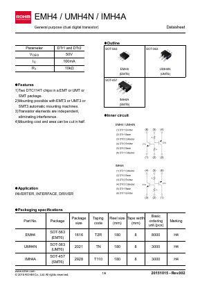 EMH4 Datasheet PDF ROHM Semiconductor