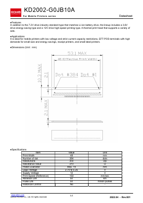 KD2002-G0JB10A Datasheet PDF ROHM Semiconductor
