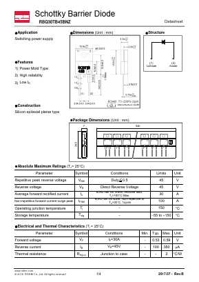 RBQ30TB45BNZ Datasheet PDF ROHM Semiconductor