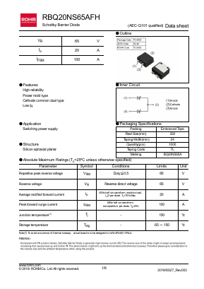 RBQ20NS65AFH Datasheet PDF ROHM Semiconductor