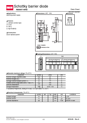 RB085T-40HZ Datasheet PDF ROHM Semiconductor