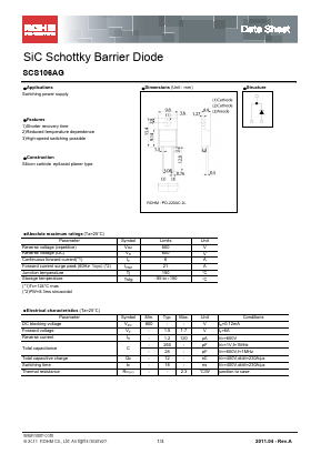 SCS106AG Datasheet PDF ROHM Semiconductor