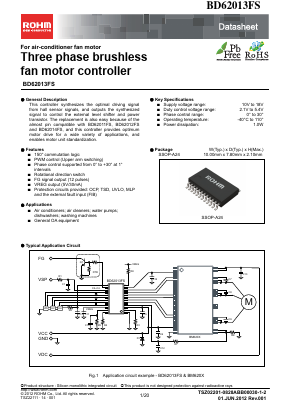 BD62013FS Datasheet PDF ROHM Semiconductor