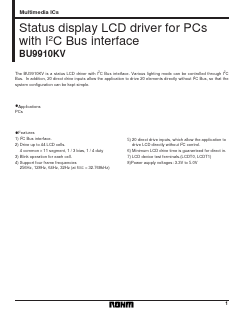 BU9910KV Datasheet PDF ROHM Semiconductor