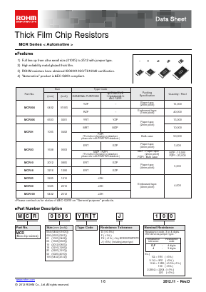 MCR004EZPFX100 Datasheet PDF ROHM Semiconductor