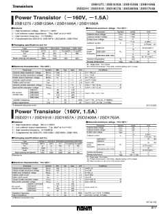 2SD2211 Datasheet PDF ROHM Semiconductor