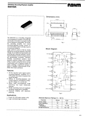 BA5102A Datasheet PDF ROHM Semiconductor