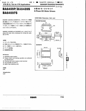BA6459 Datasheet PDF ROHM Semiconductor