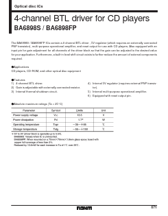 BA6898FP Datasheet PDF ROHM Semiconductor