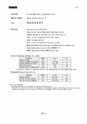 BD9886F Datasheet PDF ROHM Semiconductor