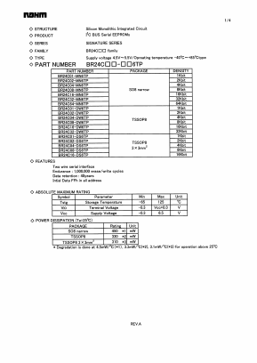 BR24C04-DW6TP Datasheet PDF ROHM Semiconductor