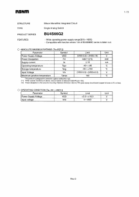BU4S66G2 Datasheet PDF ROHM Semiconductor
