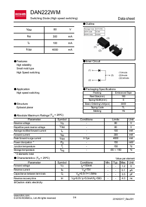 DAN222WM Datasheet PDF ROHM Semiconductor