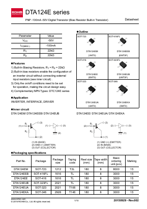 DTA124EEB Datasheet PDF ROHM Semiconductor