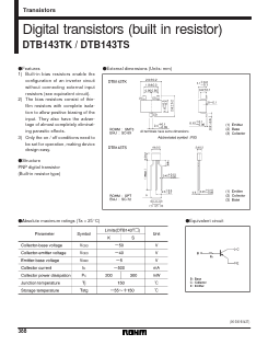 DTB143TS Datasheet PDF ROHM Semiconductor