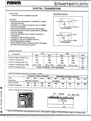 DTC114W_ Datasheet PDF ROHM Semiconductor