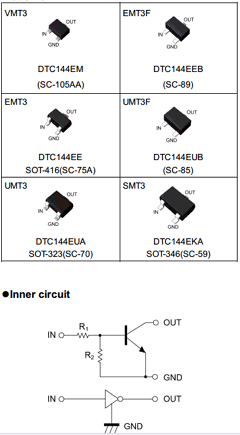 DTC144E Datasheet PDF ROHM Semiconductor