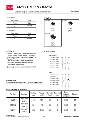 EMZ1T2R Datasheet PDF ROHM Semiconductor