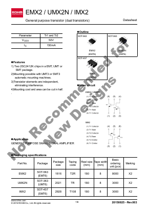 EMX2T2R Datasheet PDF ROHM Semiconductor